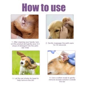 Pet Ear Cleaner, Cats And Dogs Relieves Ear Canal Odors Cleaning Earwax Ear Wash Drops - Image 3