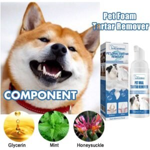 Pet Tartar Remover, Removing Dental Calculus Yellow Teeth Halitosis Cleaning Teeth Mouth Foam Cleaner - Image 5