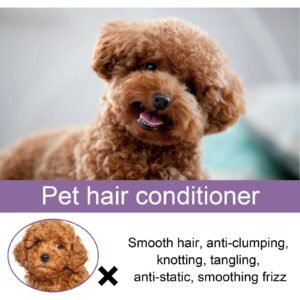 Pet Hair Conditioner, Fluffy Soft Not Knot Pet Pet Hair Clean Nursing Hair Cream - Image 5