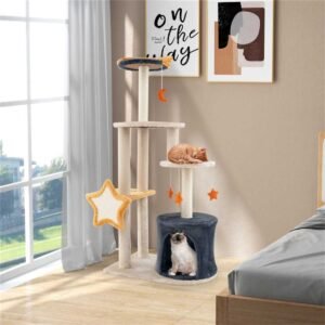50” H Cat tree with sisal grab post and board - Image 1